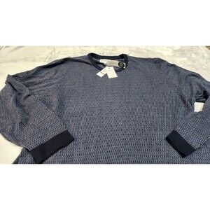 NWT Flag & Anthem Mens 3XL Navy Blue Valdez Mixed Stitch Crewneck Sweater